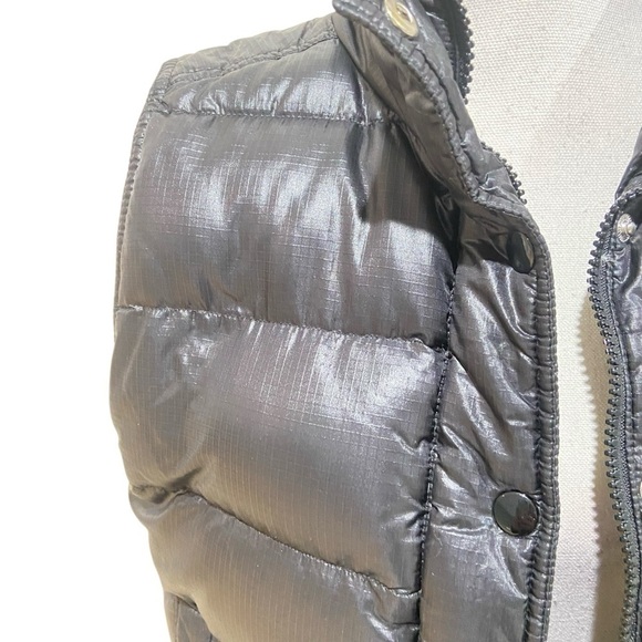J crew black down puffer vest zipper & snap closure front pockets size large - Picture 6 of 12